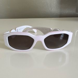 Versace white Medusa Biggie Sunglasses